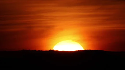 Loopable video of clouds moving in sky at sunset over Mediterranean sea Stock Footage 132634118