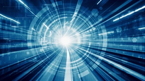 Loopable video of digital data flow on road in concept of program coding Video stock 168634785