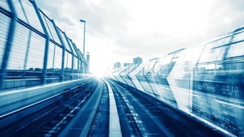 Loopable video of digital data flow on road in concept of program coding Video stock 168700656