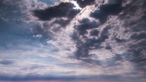Loopable video of stormy clouds moving in the sky over the Mediterranean sea Stock Footage 140145212