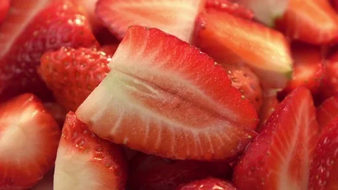 Loopable video of strawberries in 4K Stock Footage 75246803