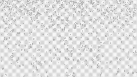 A loopable video with transparent background of snowflakes falling from above to Stock Footage 312929543