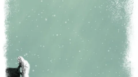 Loopable winter art titles Video stock 32345299