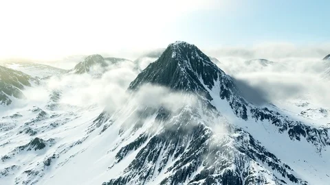 Loopable winter mountain peak Stock Footage 121901494