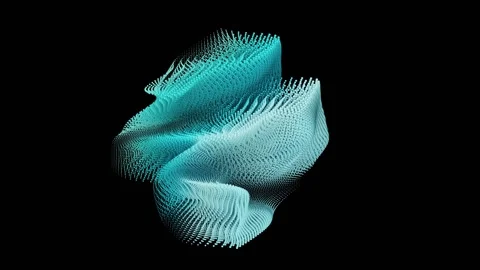 Looped 3D abstract vortex animation of volume waves.  Stock Footage 257336089