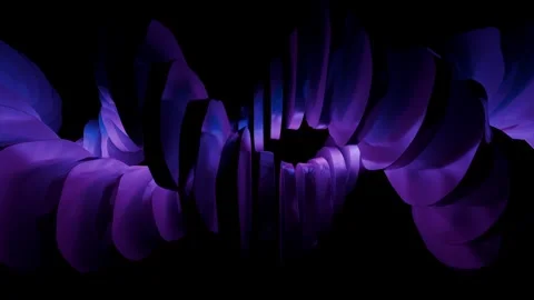 Looped 3D animation of abstract purple blue spiral structure Stock Footage 324111407