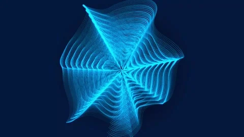 Looped 3D animation of lines and dots. Stock Footage 345521889