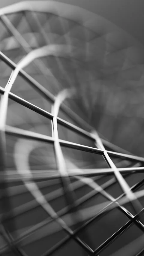 Looped 3D animation of a Mobius strip crafted from chrome mesh. Stock Footage 314044729