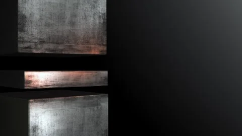 Looped 3D Animation. Rotating Cubes with Custom Logo Space Stock Footage 310551211