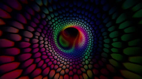 Looped 3D background with mesmerizing abstract tunnel Stock Footage 331529220