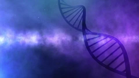 Looped 3d dna chain rotation animation Stock Footage 338108517