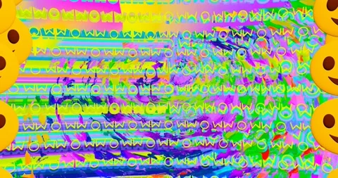 Looped 4k animation. 2d, 3d Crazy chaos mix of fashion objects and characters. Stock Footage 167890562