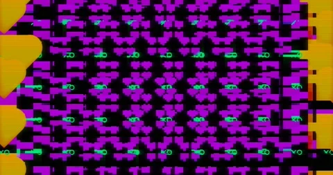 Looped 4k animation. Abstract geometry objects and hearts. Ideal creative modern Stock Footage 168629314