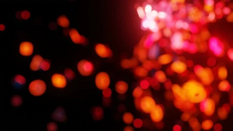 Looped abstract animated dark background. flashing 3d blurry figures fly on blac Stock Footage 237432081