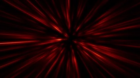 Looped abstract animation of shiny red light streaks on a black background Stock Footage 295206796