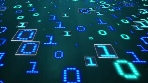 Looped abstract background with digital buildings Video stock 101285241