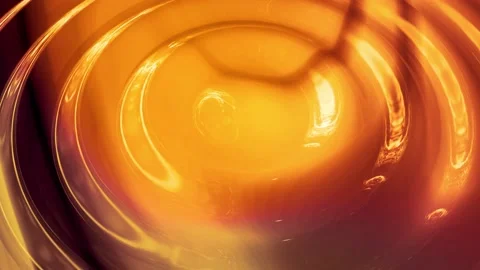 Looped abstract background with wavy sparkling golden liquid pattern on shiny Video stock 140990520