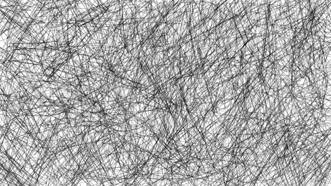 Looped abstract black hand-drawn chaotic scribble line background animation Stock Footage 343650187