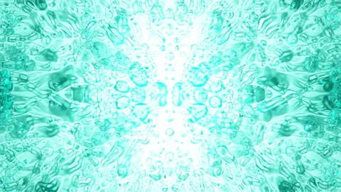 Looped abstract bubbles spread symmetrically Stock Footage 134189516