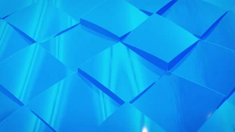 Looped abstract fluid background. Beautiful wavy glass surface of blue liquid Stock Footage 136512590