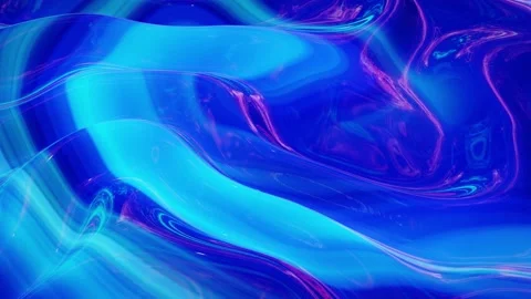 Looped abstract fluid background multicolor marble style. Beautiful glossy wavy Stock Footage 136514334