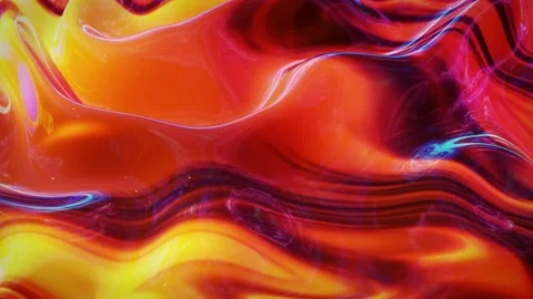 Looped abstract fluid background multicolor marble style. Beautiful glossy wavy Stock Footage 136514620