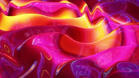 Looped abstract fluid background multicolor marble style. Beautiful glossy wavy Stock Footage 147557986