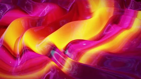 Looped abstract fluid background multicolor marble style. Beautiful glossy wavy Stock Footage 148051942