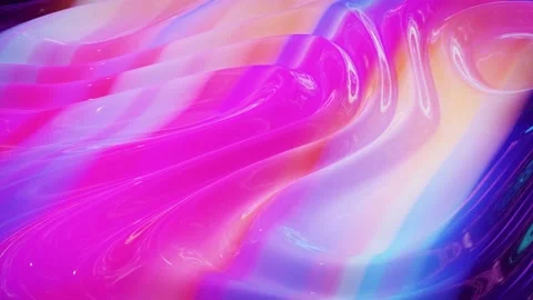 Looped abstract fluid background multicolor marble style. Beautiful glossy wavy Stock Footage 153383792