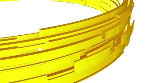 Looped abstract geometric background. Circular segments rotate. Stock Footage 84911764