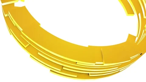 Looped abstract geometric background. Circular segments rotate. Stock Footage 84911937