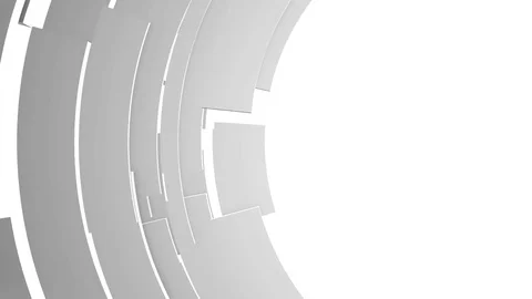 Looped abstract geometric background. Circular segments rotate. Stock Footage 84912302