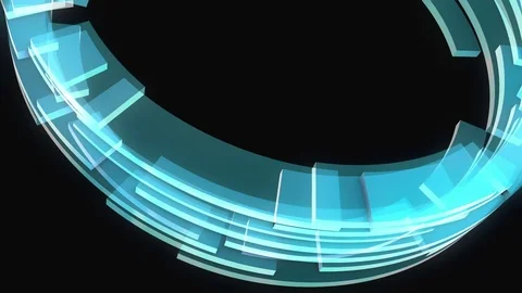 Looped abstract geometric background. Circular segments rotate. Stock Footage 84929765