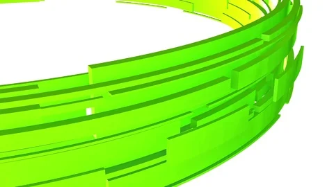 Looped abstract geometric background. Circular segments rotate. Stock Footage 84931636