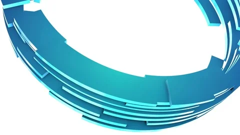 Looped abstract geometric background. Circular segments rotate. Stock Footage 84935289