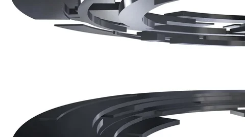 Looped abstract geometric background. Circular segments rotate. Stock Footage 84935632