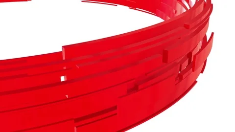 Looped abstract geometric background. Circular segments rotate. Stock Footage 84937673