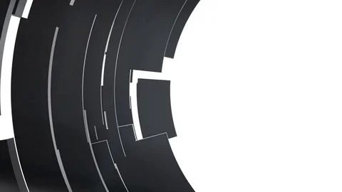 Looped abstract geometric background. Circular segments rotate. Stock Footage 84937797
