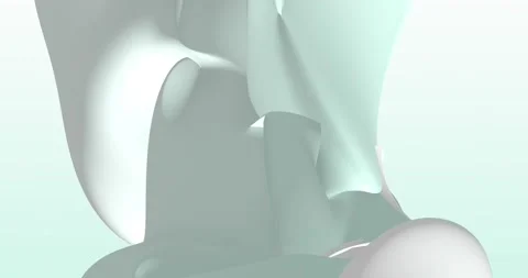 Looped. Abstract green background with dynamic white 3d lines. 3D animation of Stock Footage 166706317