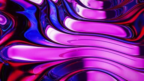 Looped abstract iridescent fluid background. Beautiful wavy glass surface of Stock Footage 136512848