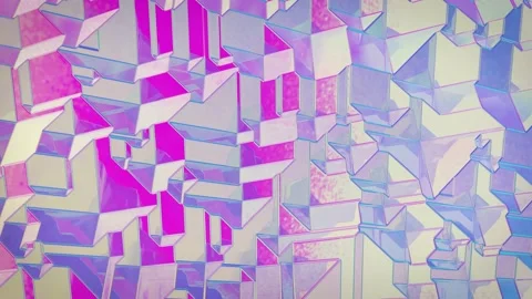 Looped abstract iridescent fluid background. Beautiful wavy glass surface of Stock Footage 136513414