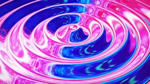 Looped abstract iridescent fluid background. Beautiful wavy glass surface of Stock Footage 136513592