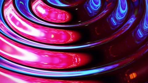 Looped abstract iridescent fluid background. Beautiful wavy glass surface of Stock Footage 148507913