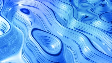 Looped abstract liquid background with wavy sparkling pattern on shiny glossy Stock Footage 137599594