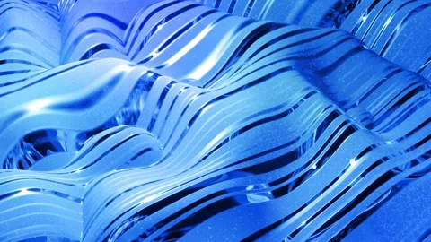 Looped abstract liquid background with wavy sparkling pattern on shiny glossy Stock Footage 137599631