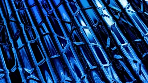 Looped abstract liquid background with wavy sparkling pattern on shiny glossy Stock Footage 140989857