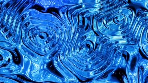 Looped abstract liquid background with wavy sparkling pattern on shiny glossy Stock Footage 140990019
