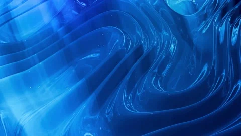 Looped abstract liquid background with wavy sparkling pattern on shiny glossy Stock Footage 141684436