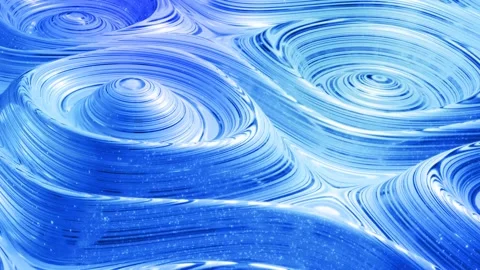 Looped abstract liquid background with wavy sparkling pattern on shiny glossy Video stock 141684438