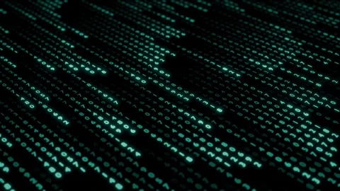 Looped abstract matrix style background with flowing stream of digital numbers Stock Footage 328032033